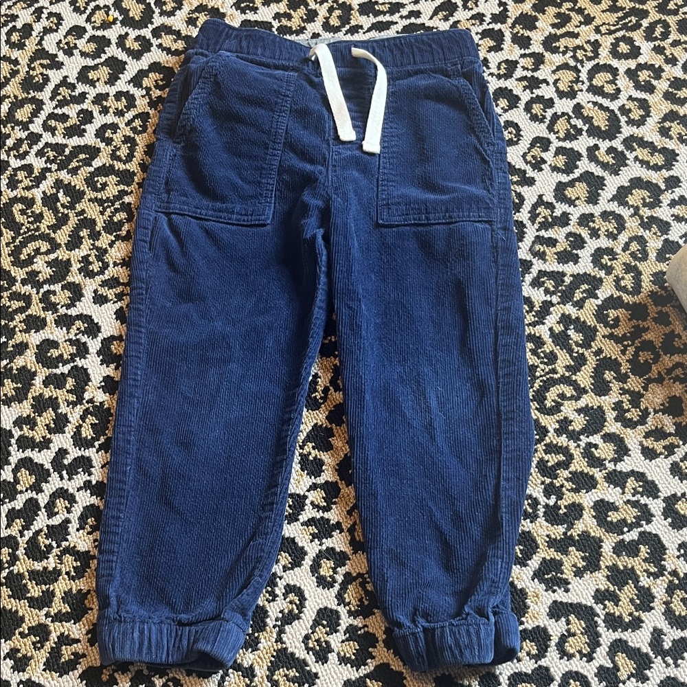 Hanna Andersson Navy Corduroy Joggers, size 4